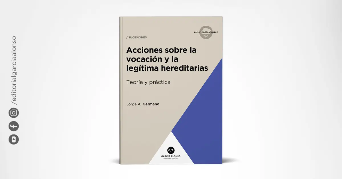 Acciones sobre la vocación y la legítima hereditarias / Dr. Jorge Germano / tapa de libro